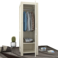 NATURA Kleiderschrank 1-Türig mit Kleiderstange Massivholz