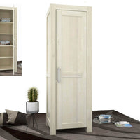 NATURA Kleiderschrank 1-Türig mit Regale Massivholz