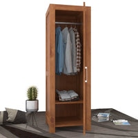 NATURA Kleiderschrank 1-Türig mit Kleiderstange Massivholz