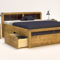MODENA-VERSO Massivholzbett mit 4 x Bettschubladen