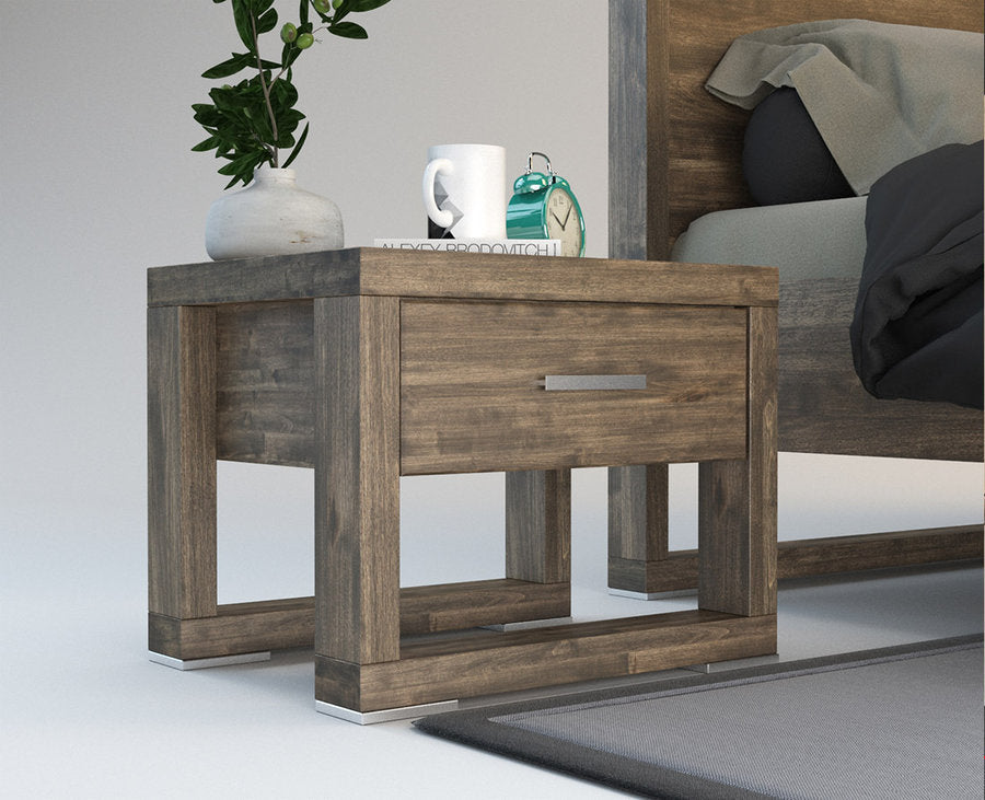 FERRARA Massivholz Nachttisch