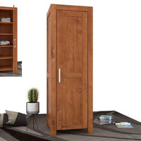 NATURA Kleiderschrank 1-Türig mit Regale Massivholz