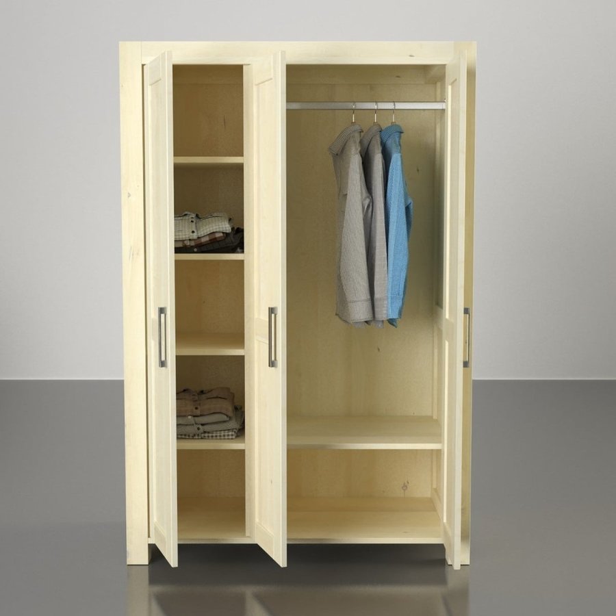 NATURA Kleiderschrank mit 3-Türig Massivholz