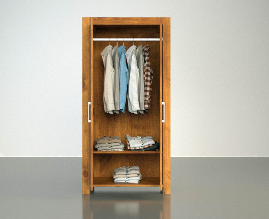NATURA Kleiderschrank 2-Türig Massivholz