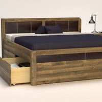 MODENA-VERSO Massivholzbett mit 4 x Bettschubladen