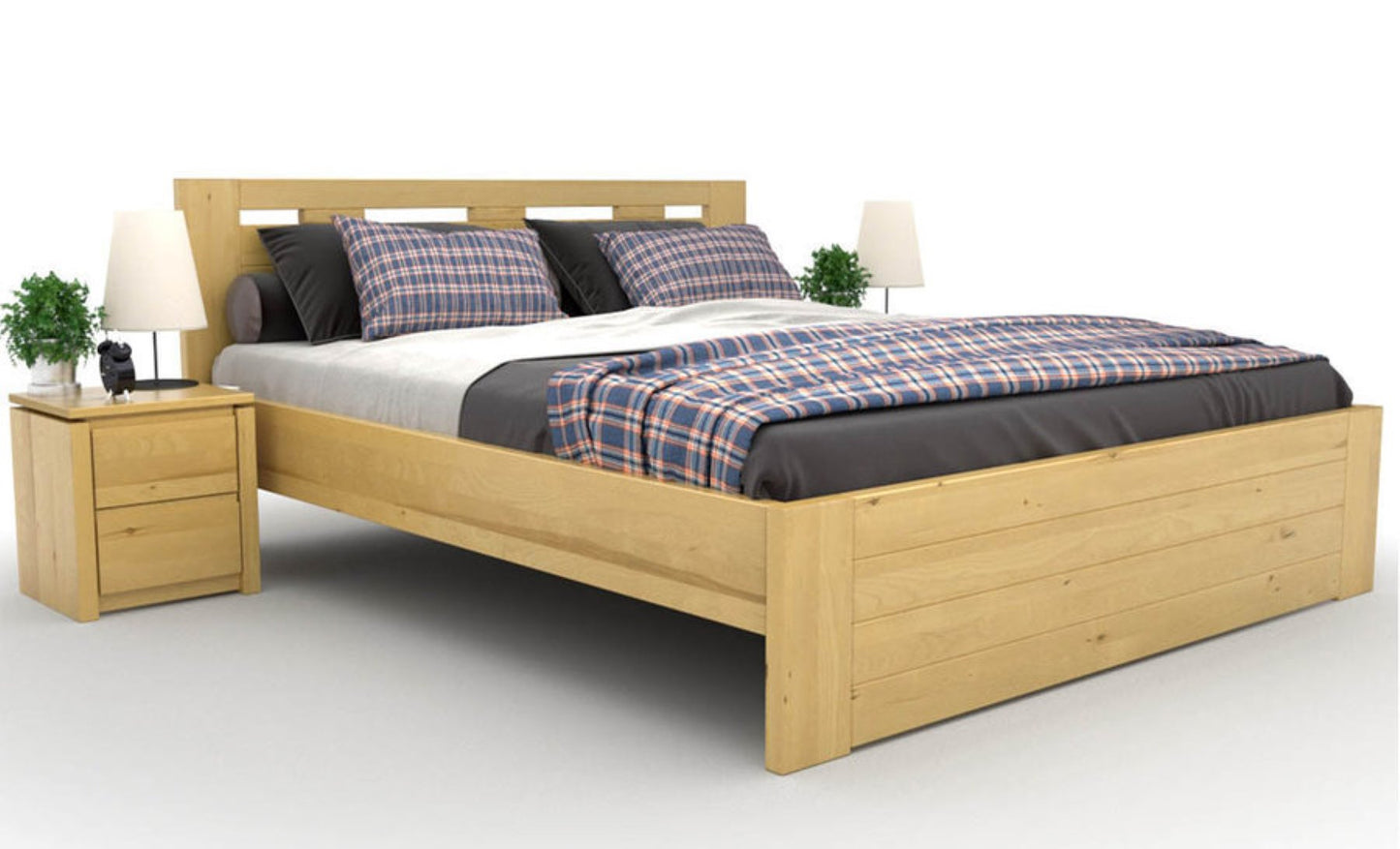 NELSON Massivholzbett optional mit Bettschubladen