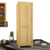 NATURA Kleiderschrank 1-Türig mit Regale Massivholz