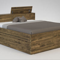 CREATO-VERSO Massivholzbett mit Bettkasten und 4 x Bettschubladen