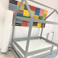 Solis Kinderbett - Hausbett inkl. Bio-Matratze | Massivholz | Naturholz | 100% Bio-Bett