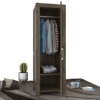 NATURA Kleiderschrank 1-Türig mit Kleiderstange Massivholz