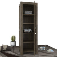 NATURA Kleiderschrank 1-Türig mit Regale Massivholz