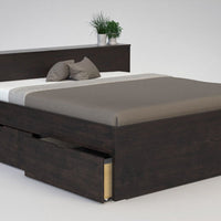 CREATO-VERSO Massivholzbett mit Bettkasten und 4 x Bettschubladen