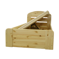 Anika Kieferbett Bettkasten mit Seitenöffnung | Massivholz | Einzelbett | 100% Bio-Bett inkl. Lattenrost