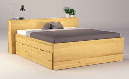 CREATO-VERSO Massivholzbett mit Bettkasten und 4 x Bettschubladen