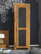 NATURA LEATHER Kleiderschrank 1-Türig mit Regale Massivholz