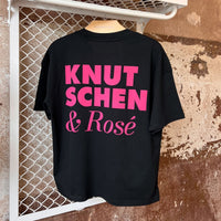 Knutschen & Rosé - Oversize T-Shirt Schwarz
