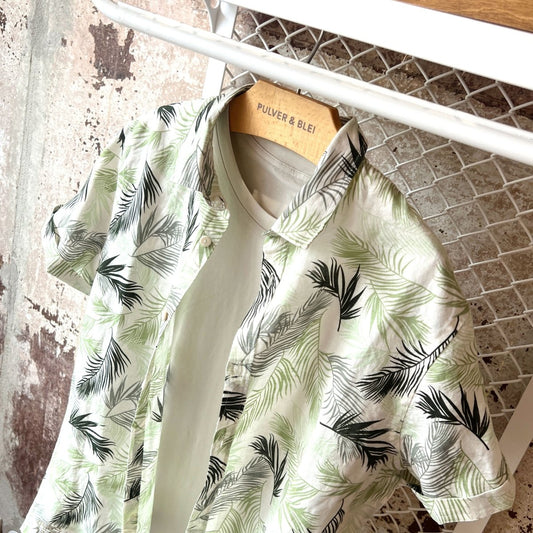 Kurzarm-Leinenhemd Botanique