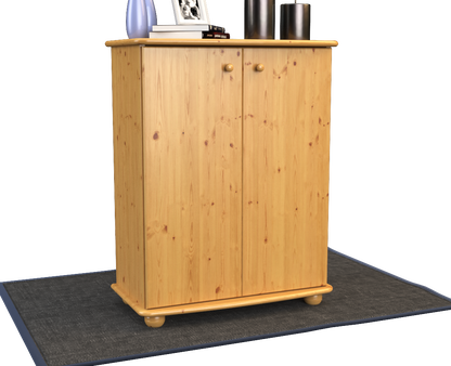 Anika Kommode 110er | Sideboard | Anrichte | 2-Türig mit Regalfächer | 100% Bio Kiefer Massivholz