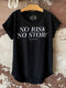 No Risk No Story - Black Fashion Tee