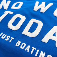 No Work - Just Boating - T-Shirt Azur Blau
