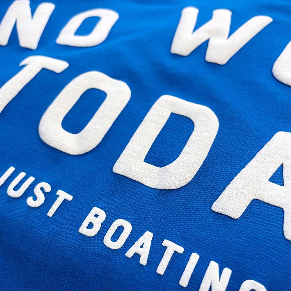 No Work - Just Boating - T-Shirt Azur Blau