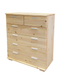 Nobis Kommode Sideboard 90-er | Anrichte | 6 Schubladen Kommode | 100% Bio Kiefer Massivholz