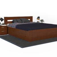 Nobis Kieferbett mit Bettkasten | Massivholz | Naturholz | 100% Bio-Bett inkl. Lattenrost