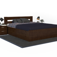 Nobis Kieferbett mit Bettkasten | Massivholz | Naturholz | 100% Bio-Bett inkl. Lattenrost