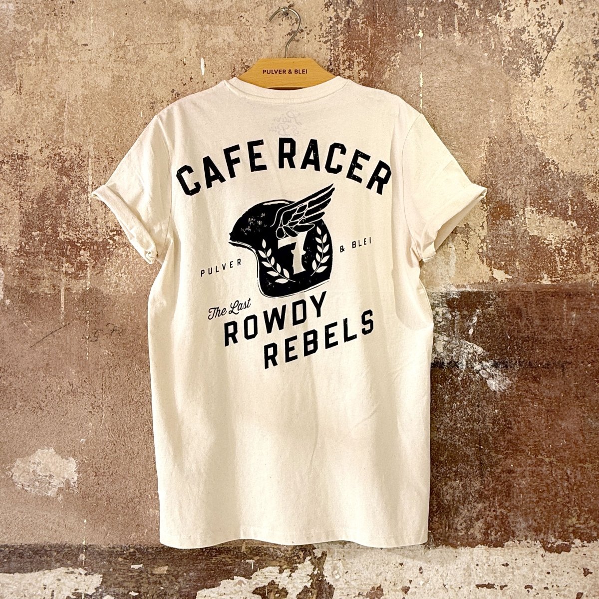 Rowdy Rebels Cafe Racer - T-Shirt Raw Natural