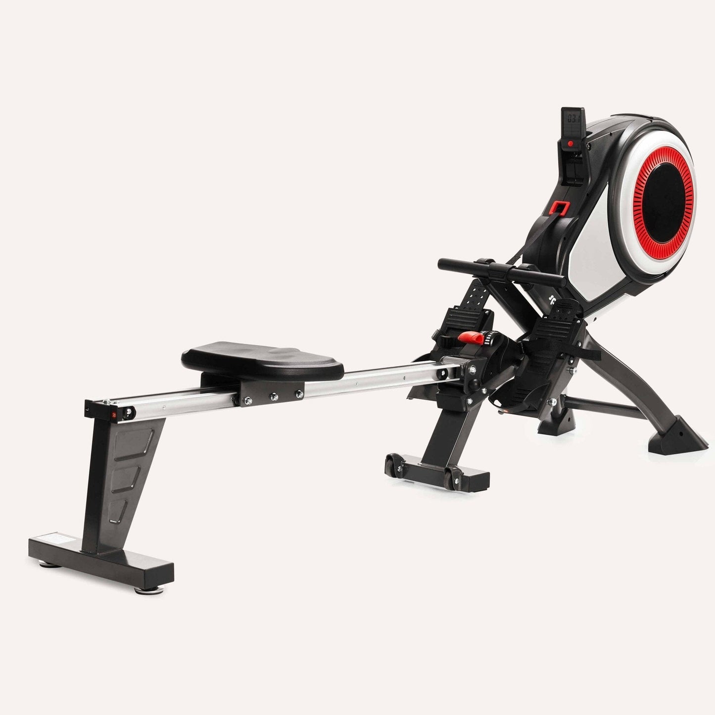 Rudergerät mit Luftwiderstand | klappbar | 8 Widerstandsstufen | schwarz/rot
