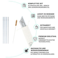 Edelstahl Strohhalme