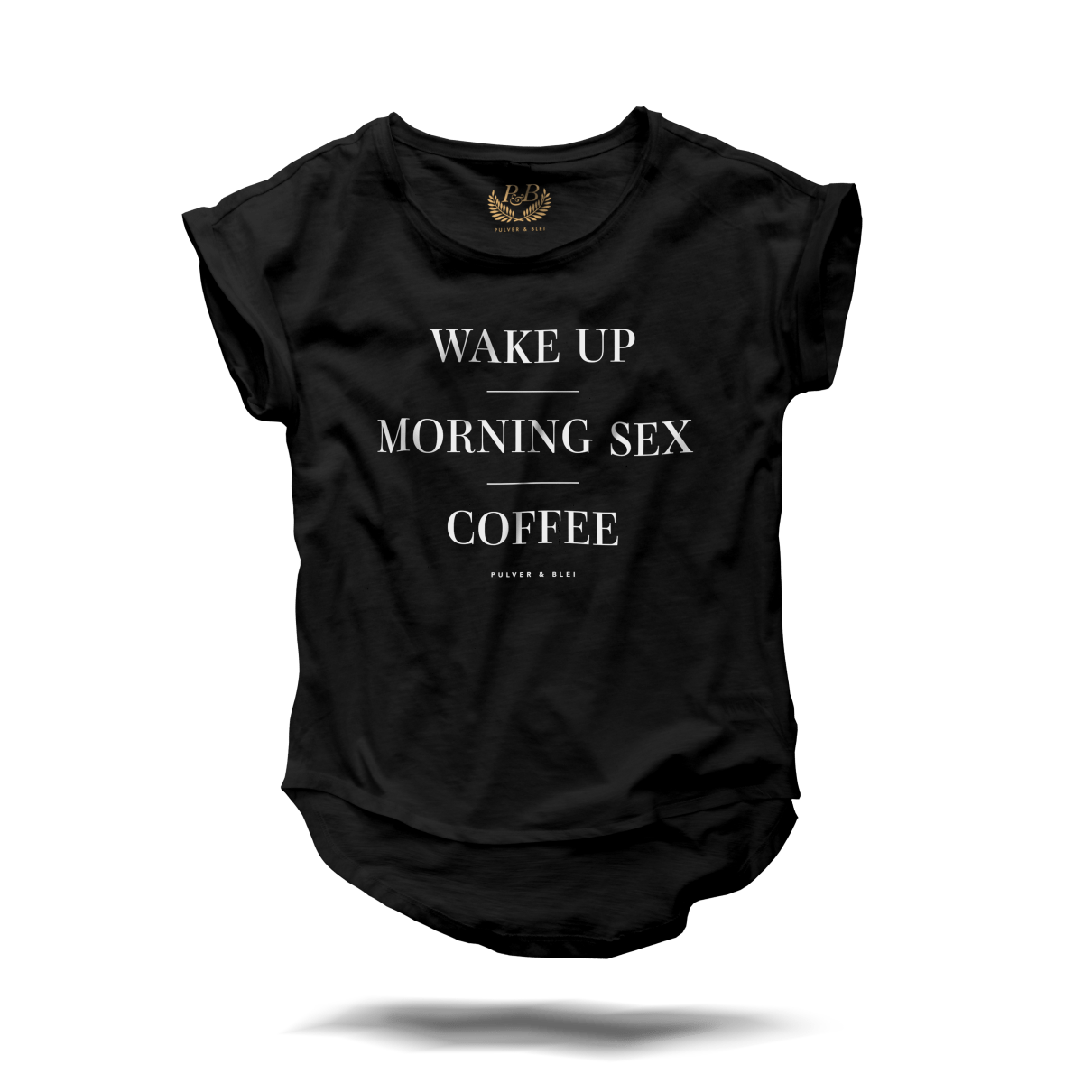 Wake Up - Morning Sex - Black Fashion Tee